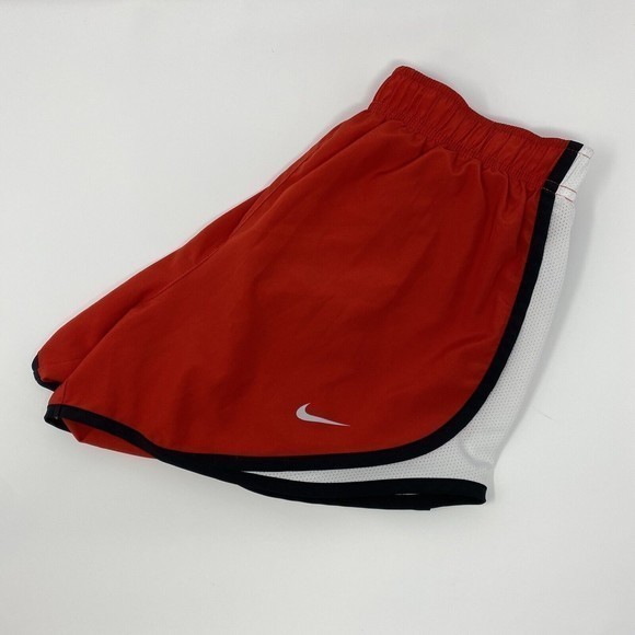 NIKE Women's Red And White Dri-Fit Lined Running Shorts Size Small - Picture 3 of 4